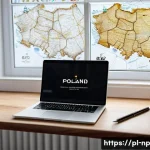 Home 14 편집 과정의 중요성과 성공 사례 - A modern home office scene focused on a laptop screen displaying a well-structured blog post editor ...