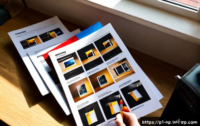 편집을 통한 메시지 명확성 증대 방법 - Photorealistic overhead view of a Polish creative professional editing a printed brochure at a tidy ...